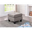 Glory Furniture Newbury Twill Fabric Ottoman in Gray