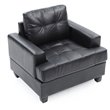 Glory Furniture Sandridge Faux Leather Chair in Black
