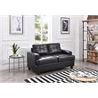 Glory Furniture Sandridge Faux Leather Loveseat in Black
