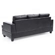 Glory Furniture Sandridge Faux Leather Sofa in Black