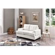 Glory Furniture Sandridge Faux Leather Loveseat in White