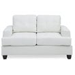 Glory Furniture Sandridge Faux Leather Loveseat in White