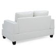 Glory Furniture Sandridge Faux Leather Loveseat in White