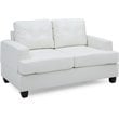 Glory Furniture Sandridge Faux Leather Loveseat in White