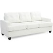 Glory Furniture Sandridge Faux Leather Sofa in White