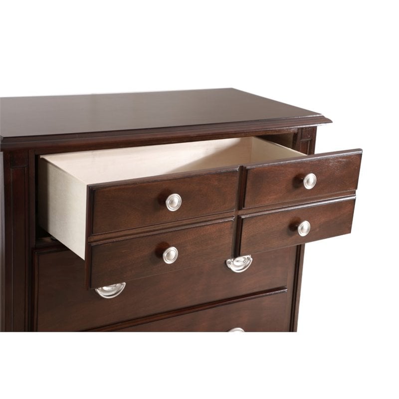 Glory Furniture Summit 5-Drawers Bedroom Chest in Cappuccino
