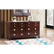 Glory Furniture Summit 6-Drawers Bedroom Dresser in Cappuccino