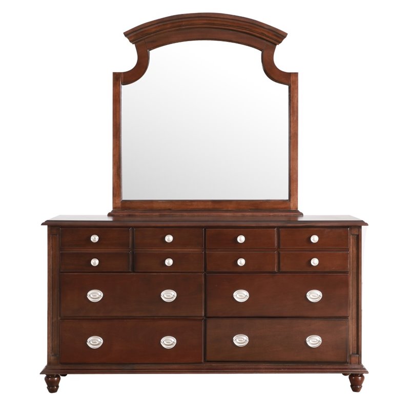 Glory Furniture Summit 6-Drawers Bedroom Dresser in Cappuccino