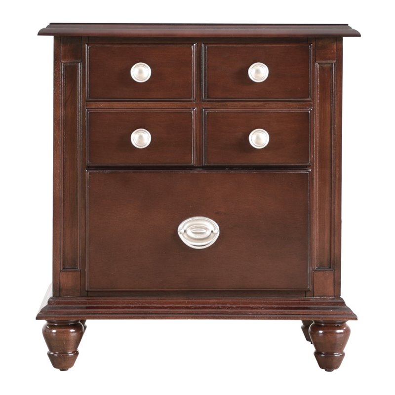 Glory Furniture Summit 2 Drawer Nightstand in Cappuccino