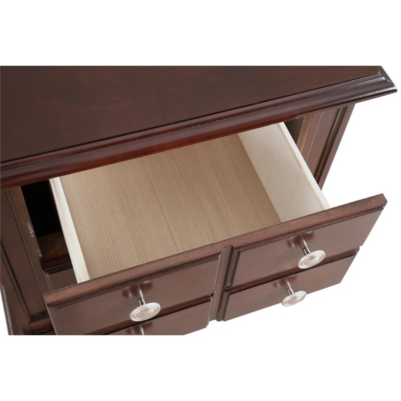 Glory Furniture Summit 2 Drawer Nightstand in Cappuccino