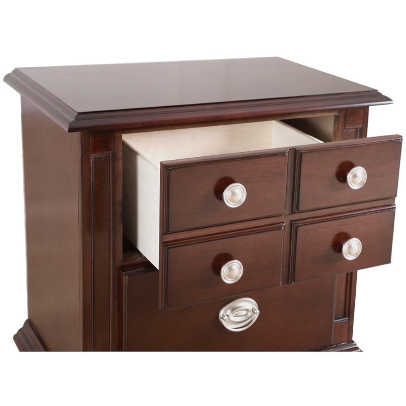 Glory Furniture Summit 2 Drawer Nightstand in Cappuccino
