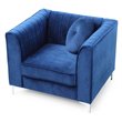 Glory Furniture Delray Velvet Chair in Navy Blue