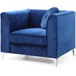 Glory Furniture Delray Velvet Chair in Navy Blue