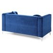 Glory Furniture Delray Velvet Loveseat in Navy Blue