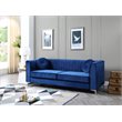 Glory Furniture Delray Velvet Sofa in Navy Blue