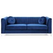 Glory Furniture Delray Velvet Sofa in Navy Blue