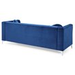 Glory Furniture Delray Velvet Sofa in Navy Blue
