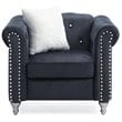 Glory Furniture Raisa Velvet Chair in Black