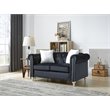Glory Furniture Raisa Velvet Loveseat in Black