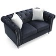 Glory Furniture Raisa Velvet Loveseat in Black