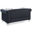Glory Furniture Raisa Velvet Loveseat in Black