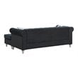 Glory Furniture Raisa Velvet Sofa Chaise in Black