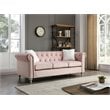 Glory Furniture Raisa Velvet Sofa in Pink