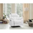 Glory Furniture Daria Faux Leather Rocker Recliner in White