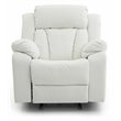 Glory Furniture Daria Faux Leather Rocker Recliner in White
