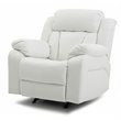 Glory Furniture Daria Faux Leather Rocker Recliner in White
