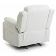 Glory Furniture Daria Faux Leather Rocker Recliner in White