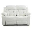 Glory Furniture Daria Faux Leather Reclining Loveseat in White