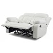 Glory Furniture Daria Faux Leather Reclining Loveseat in White