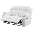 Glory Furniture Daria Faux Leather Reclining Loveseat in White