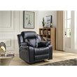 Glory Furniture Daria Faux Leather Rocker Recliner in Black
