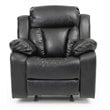 Glory Furniture Daria Faux Leather Rocker Recliner in Black
