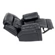 Glory Furniture Daria Faux Leather Rocker Recliner in Black