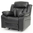 Glory Furniture Daria Faux Leather Rocker Recliner in Black
