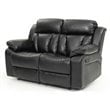 Glory Furniture Daria Faux Leather Reclining Loveseat in Black