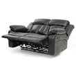Glory Furniture Daria Faux Leather Reclining Loveseat in Black