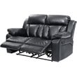 Glory Furniture Daria Faux Leather Reclining Loveseat in Black