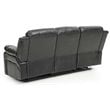 Glory Furniture Daria Faux Leather Reclining Sofa in Black