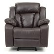 Glory Furniture Daria Faux Leather Rocker Recliner in Dark Brown