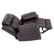Glory Furniture Daria Faux Leather Rocker Recliner in Dark Brown