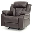 Glory Furniture Daria Faux Leather Rocker Recliner in Dark Brown