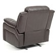 Glory Furniture Daria Faux Leather Rocker Recliner in Dark Brown