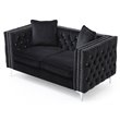 Glory Furniture Paige Velvet Loveseat in Black