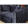 Glory Furniture Paige Velvet Loveseat in Black