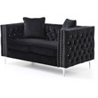 Glory Furniture Paige Velvet Loveseat in Black