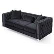 Glory Furniture Paige Velvet Sofa in Black
